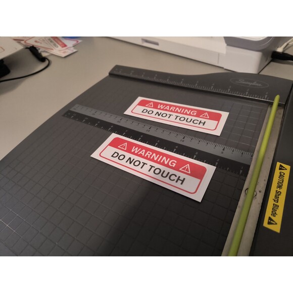 Warning Do Not Touch Decals Vinyl Sticker Waterproof Sign (2 Pack) - Picture 2 of 3